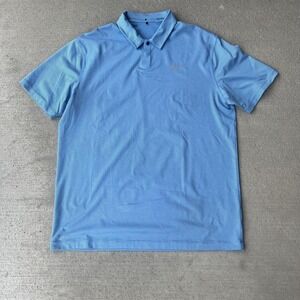 Nike Men's Tiger Woods Collection Golf Polo Shirt Blue Dri-Fit Performance L